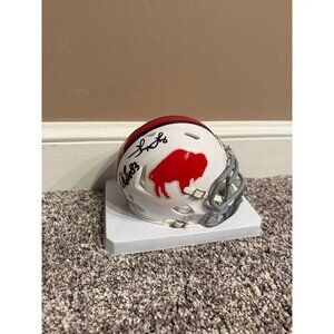 Thurman Thomas & Andre Reed signed autographed Buffalo Bills Mini Helmet JSA